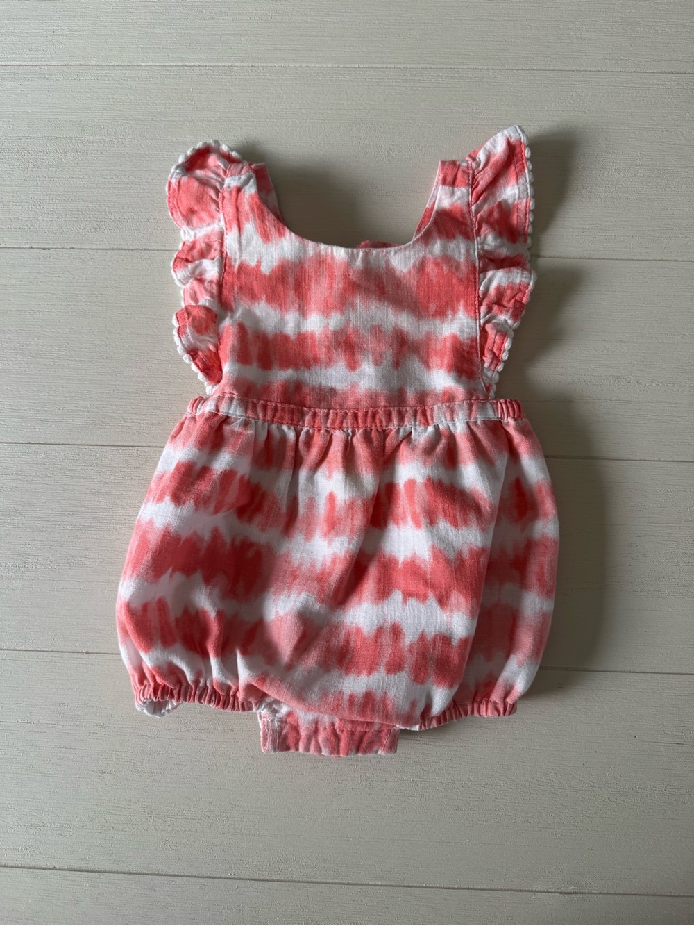 Tommy Bahama Tie Dye Bubble Romper 3-6 Months Coral Pink Baby Girl